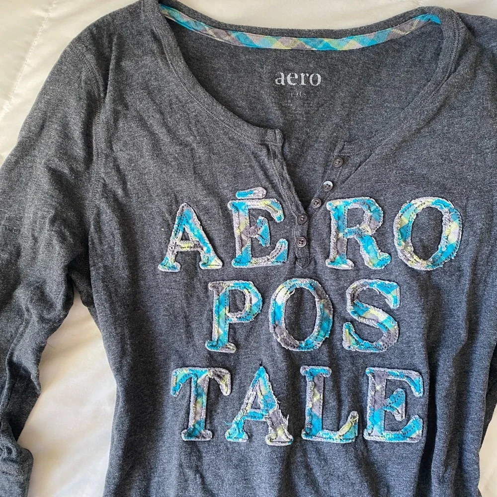 Y2K Aeropostale Henley - Picture 2 of 2